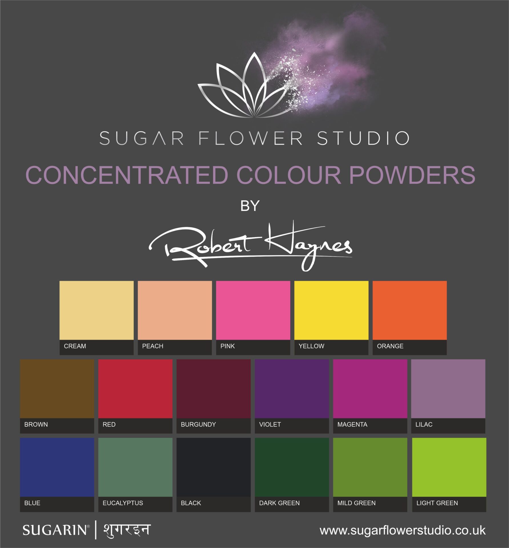 RH CONC POWDERS DUST SHADE CARD